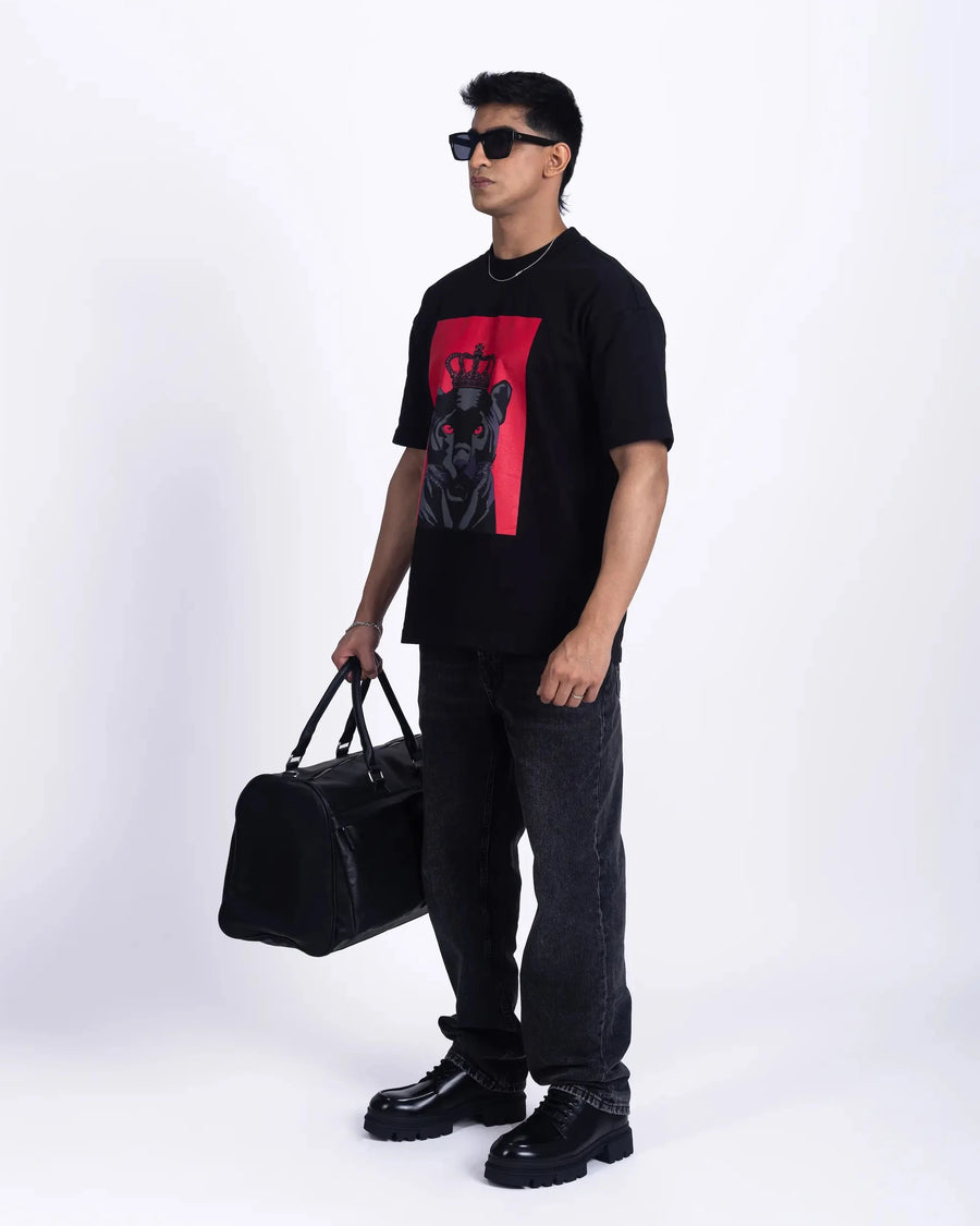 Crowned Panther Cotton Jersey T-Shirt