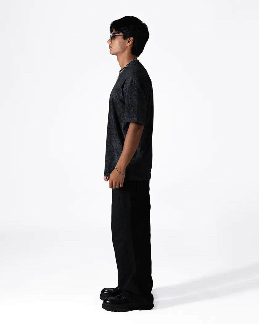 Washed Embroided Cotton Jersey T-Shirt