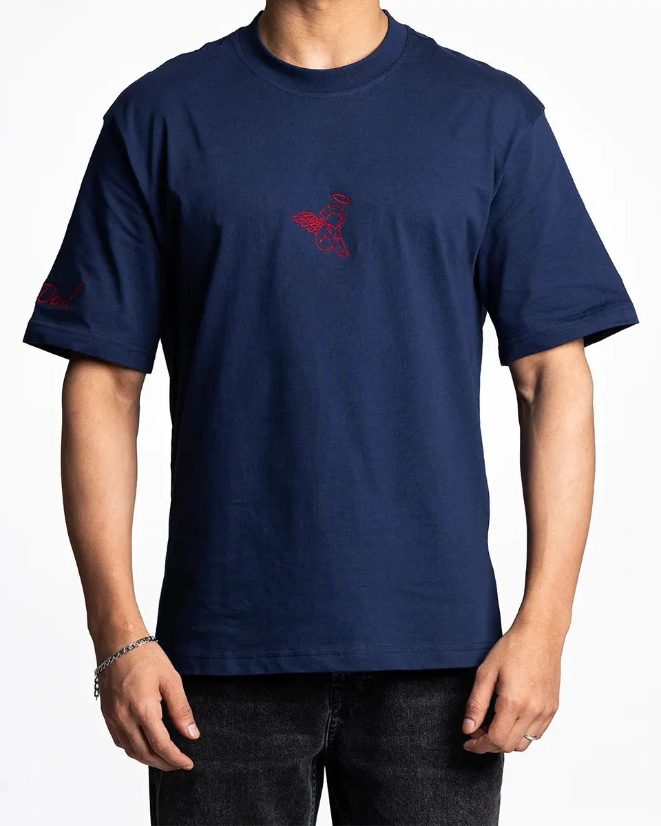 Angel/Devil Cotton Jersey T-Shirt
