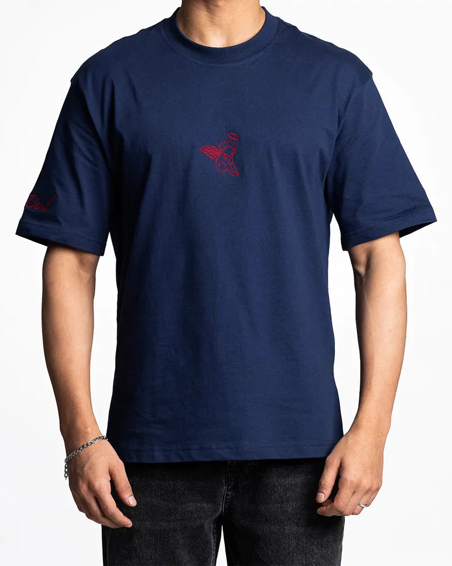 Angel/Devil Cotton Jersey T-Shirt
